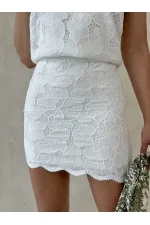 Jupe en dentelle blanche en gros | Topshow