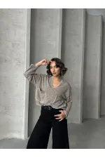 Shepherd's Stitched Knitwear Wholesale Blouse - Beige | TOPSHOW | F1652