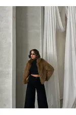 Manteau de fourrure en gros - Marron | TOPSHOW | F1820