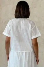 Nakışlı Toptan Gömlek - Sarı Dsn2 | Topshow