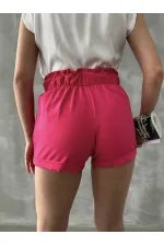 Topshow Fuşya Kemer Üstü Halkalı Cepli Toptan Şort