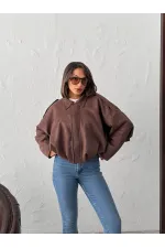 Topshow Scuba Suede Jacket - Brown | F2017