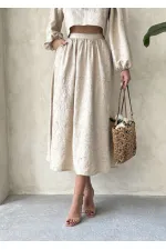 Nakışlı Toptan Etek - Taş | Topshow | F1901