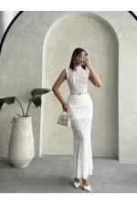 Zero Sleeve Lace Blouse - Cream | Topshow