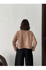 Veste Topshow en daim à poches - Vison | F1800