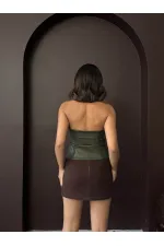 Topshow Sunideri Zippered Wholesale Vest - Khaki | F2036