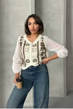 Chemise courte boutonnée en gros - Pierre | TOPSHOW | F0023