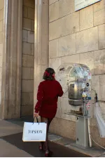 Noktalı Toptan Etek - Bordo | TOPSHOW | F1627