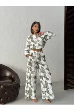 Topshow Toptan Desenli Fermuarlı Ceket – Şık Ve Modern Tarz - Haki | F1975