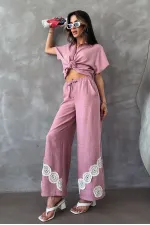 Topshow Pudra Bağcıklı Toptan Pantolon
