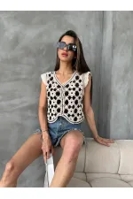 Topshow Taş Siyah Düğmeli Toptan Yelek