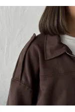 Topshow Scuba Suede Jacket - Brown | F2017