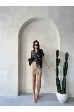 Nakışlı Toptan Gömlek   Siyah Desen 2 | Topshow