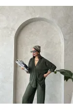 Accordion Wholesale Shirt - Khaki | Topshow | F1426