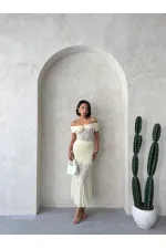 Dantel Etek - Sarı | Topshow | F1887