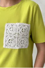 Pocket Detailed T-Shirt - Pistachio Green Topshow