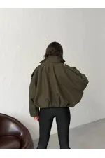 Vestes en cachemire Topshow en gros - Kaki | F2047