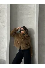 Manteau de fourrure en gros - Marron | TOPSHOW | F1820