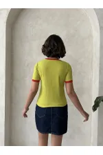 Topshow Fıstık Kırmızı Nakışlı Toptan T Shirt