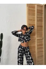 Süzüne Nakışlı Gömlek - Siyah | Topshow | F1926