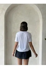 Topshow Beyaz Çoban Dikişli Toptan Tişört