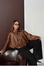 F 2035 SUNİ DERİ MONT - KAHVE