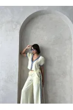 Kot Detaylı Ceket   Sarı | Topshow