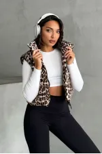 Toptan Yelek - Taş Leopar | TOPSHOW | F1829