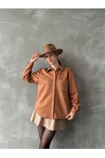 Cebi Tasli Toptan Gömlek - Taba | TOPSHOW | F1617