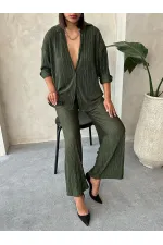 Accordion Wholesale Shirt - Khaki | Topshow | F1426