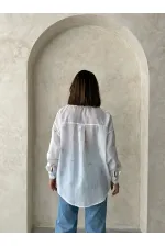 Nakışlı Vual Toptan Gömlek - Mavi | TOPSHOW | F1876