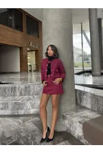 Kemerli Toptan Etek - Bordo | TOPSHOW | F1801