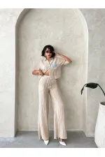 Wholesale Pleated Trousers - Stone | Topshow