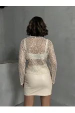 Diz Üstü Deri Toptan Etek - Taş | TOPSHOW | F1114