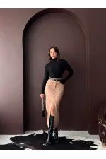 Jupe en daim de vison Topshow en gros