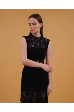 Zero Sleeve Lace Wholesale Blouse - Black | Topshow