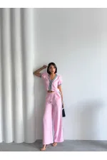 Wholesale Striped Denim Pants Pink | Topshow | F1890