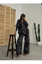 Chemise brodée - Motif noir 2 | Topshow | F1899