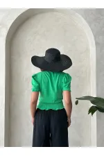 Chemise en lin à fleurs et poitrine de cacahuète Topshow en gros