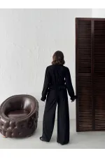 Topshow - Toptan Fitilli Kadife Pantolon - Siyah