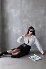 Deri Toptan Etek - Siyah | TOPSHOW | F1569