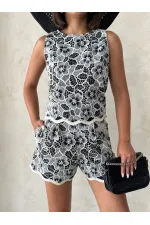 Dantel Şort - Siyah | Topshow