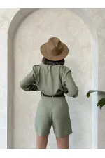 Topshow Haki Kemerli Toptan Şort