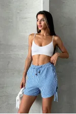 Topshow Mavi Yanları Bagcıklı Pitikare Toptan Şort