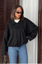 Veste en daim Topshow Scuba - Noire | Automne/Hiver 2017