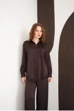 Long-Sleeved Wholesale Shirts - Brown | F2101 - Topshow