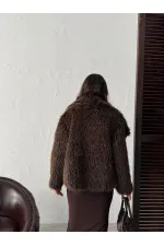 Manteaux en fausse fourrure pour femmes en gros – Vêtements d'extérieur d'hiver moelleux, doux et élégants – MARRON FONCÉ