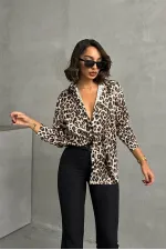 Topshow Leopard Leopard Print Wholesale Shirt | F1781