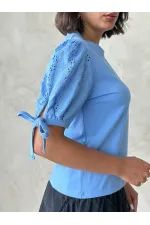 Tişört - Mavi | Topshow