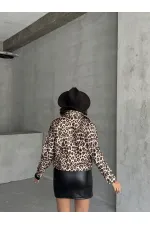 Manteau en cachemire en gros - Léopard pierre | TOPSHOW | F1826